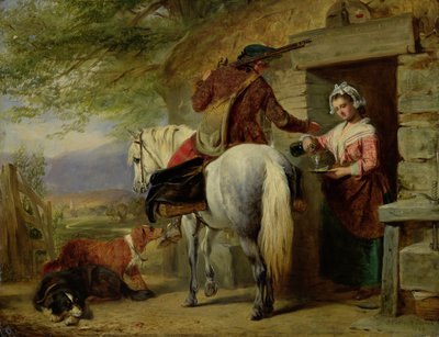 Una posada en la carretera escocesa, 1850 de John Phillip